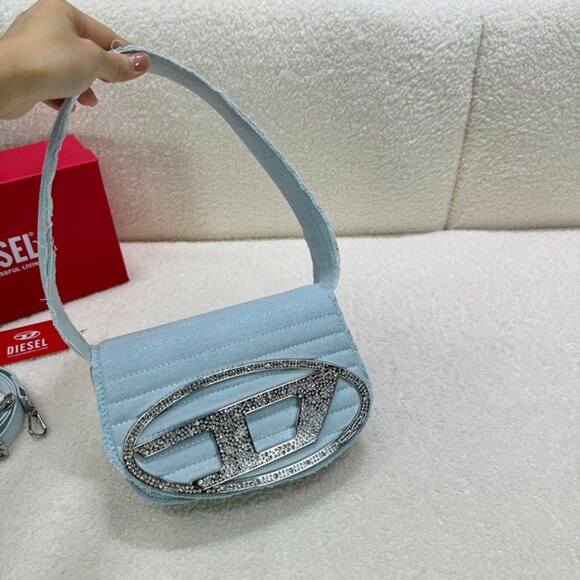 Diesel Light Blue Simple Denim Shoulder Bag - Picture 9 of 9